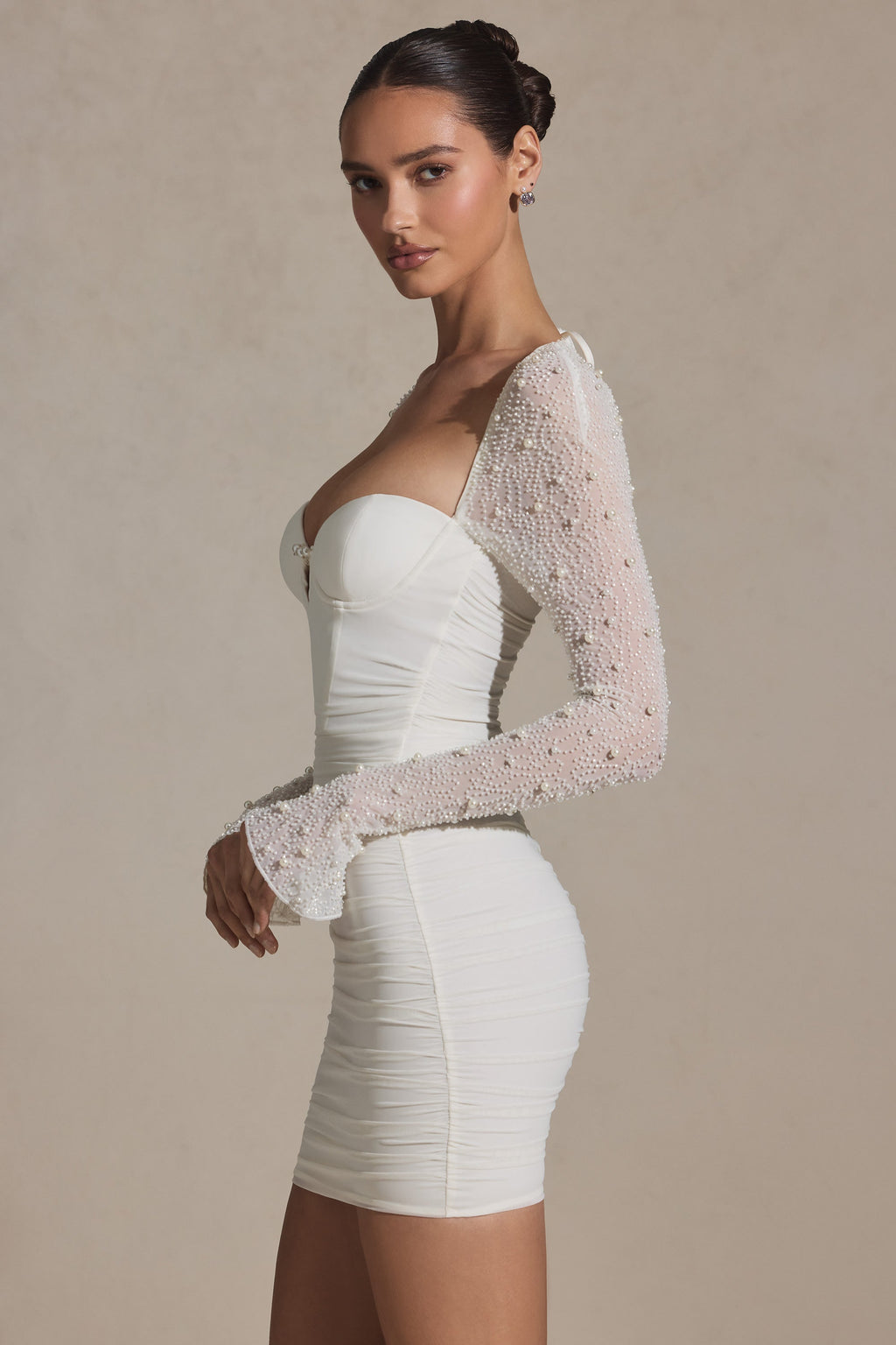 Germain Long-Sleeve Mini Dress